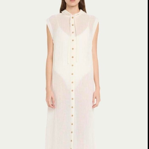 Beautiful Kimchi blue graduation sleeveless white dress button front long skirt - Picture 2 of 12